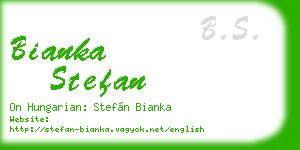 bianka stefan business card